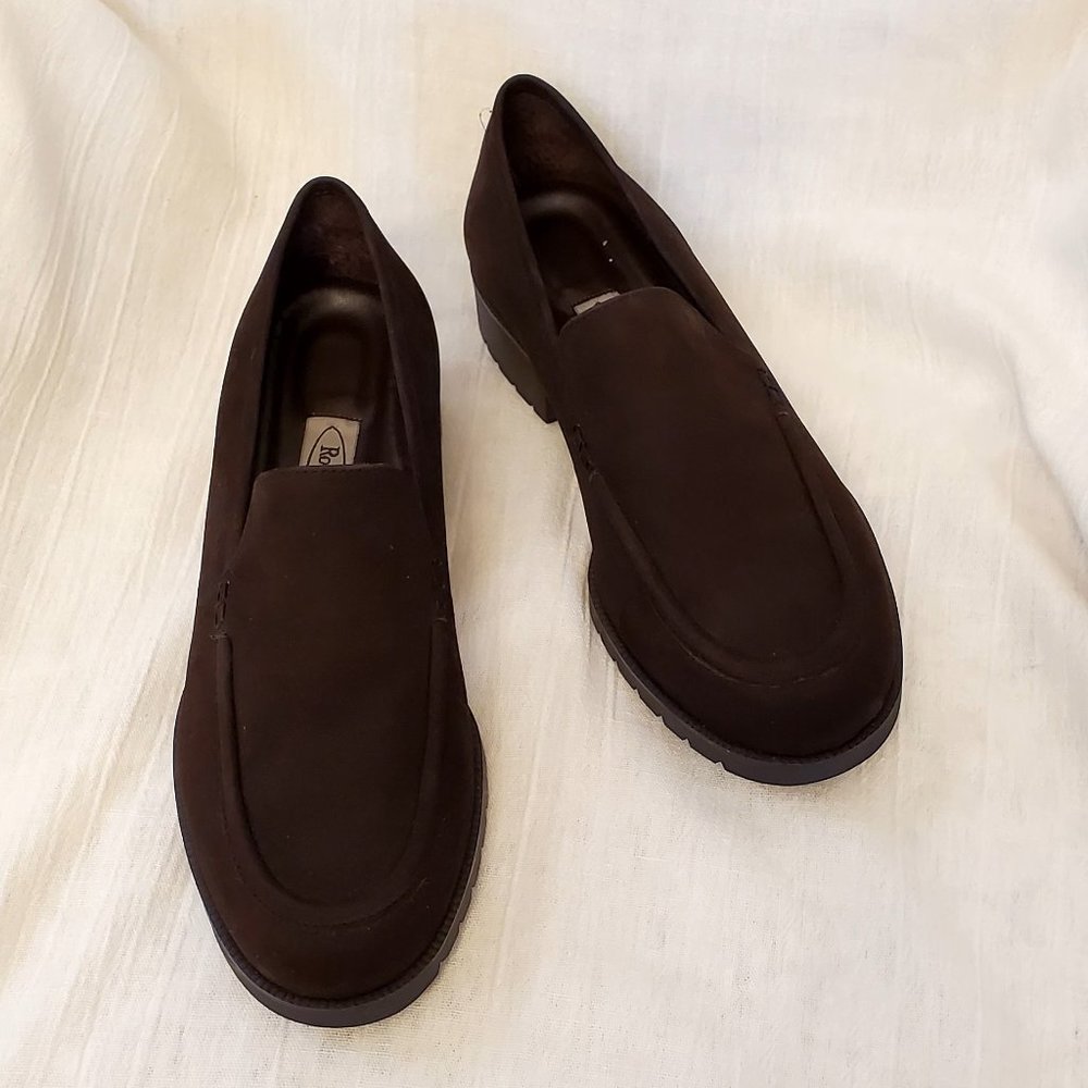 ROCKPORT LOAFER Black Suede Size 8.5 W